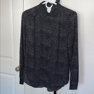 H&M Black and White Casual Button Down Shirt